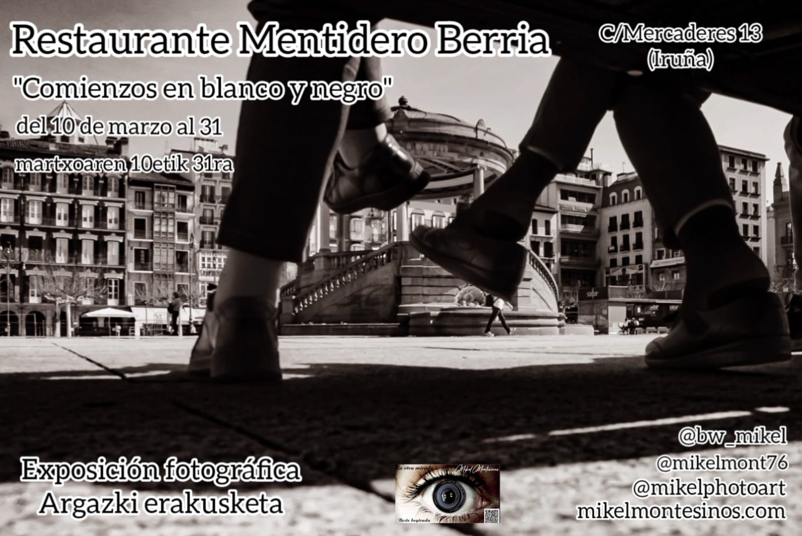 El próximo 5 de febrero se inaugurara La Otra Mirada en Noain, en la casa de cultura, donde haré una presentación y visita guiada el día 7 de febrero, viernes a las 18,30.